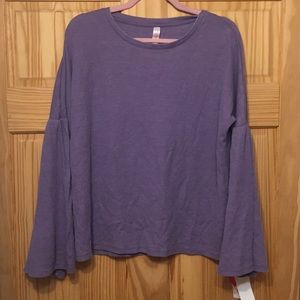Women’s Bell Sleeve Sweatet - Brand New Purple